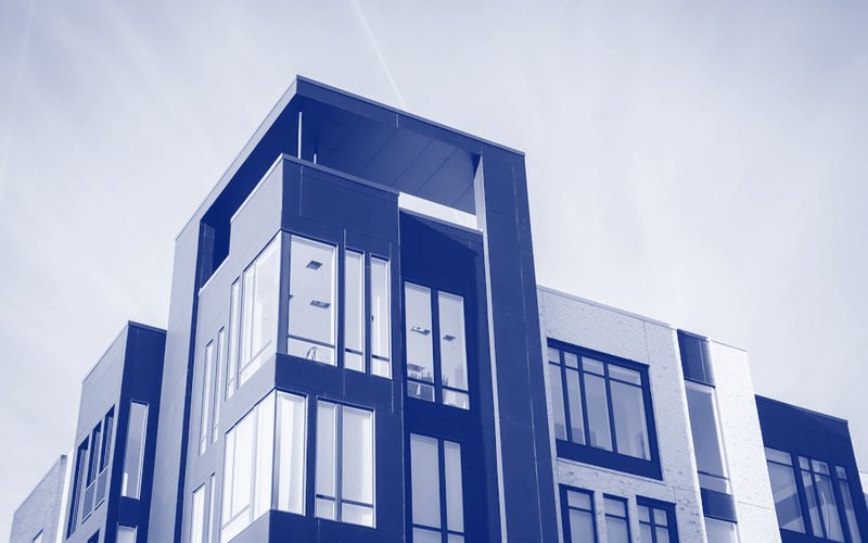 Fachada de edifício residencial moderno